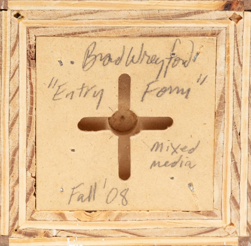 Artwork by Brad Wreyford, Entry Form, Made of Wood, Pigment And Found Objects