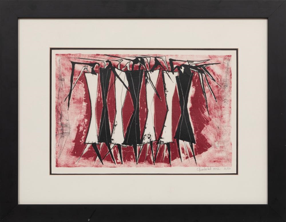 Artwork by Lynn Chadwick, Group of Standing Figures, Made of Lithograph