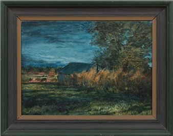 Landscape with Barn and Cattle - Alan Flattmann