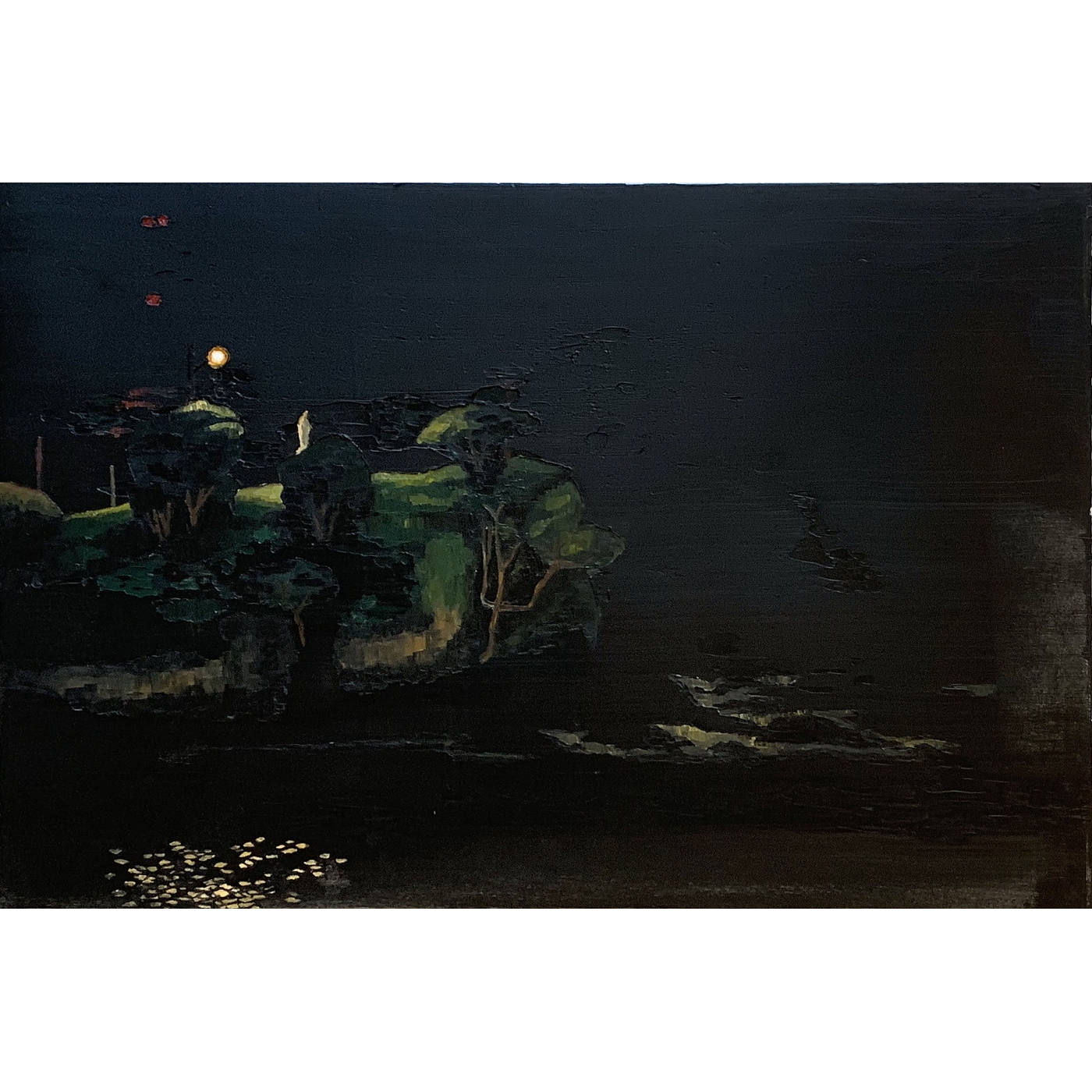 Artwork by Rodrigo Andrade, Promontório, Made of oil on canvas mounted on mdf