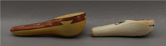 Hopi | Two Hopi Pottery Pipes (1990s) | MutualArt
