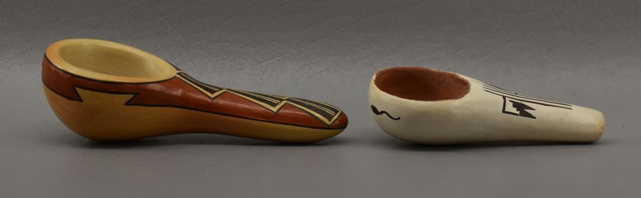 Hopi | Two Hopi Pottery Pipes (1990s) | MutualArt