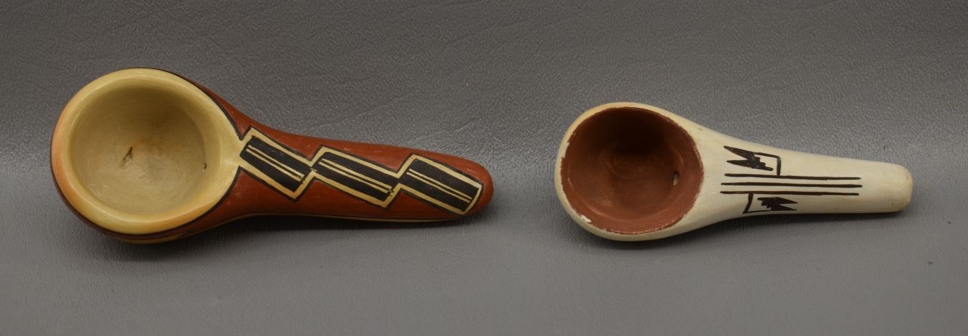 Hopi | Two Hopi Pottery Pipes (1990s) | MutualArt