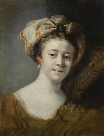 Portrait of a lady as a sibyl, bust-length, possibly Mary Parker, Countess of Macclesfield by Sir Joshua Reynolds