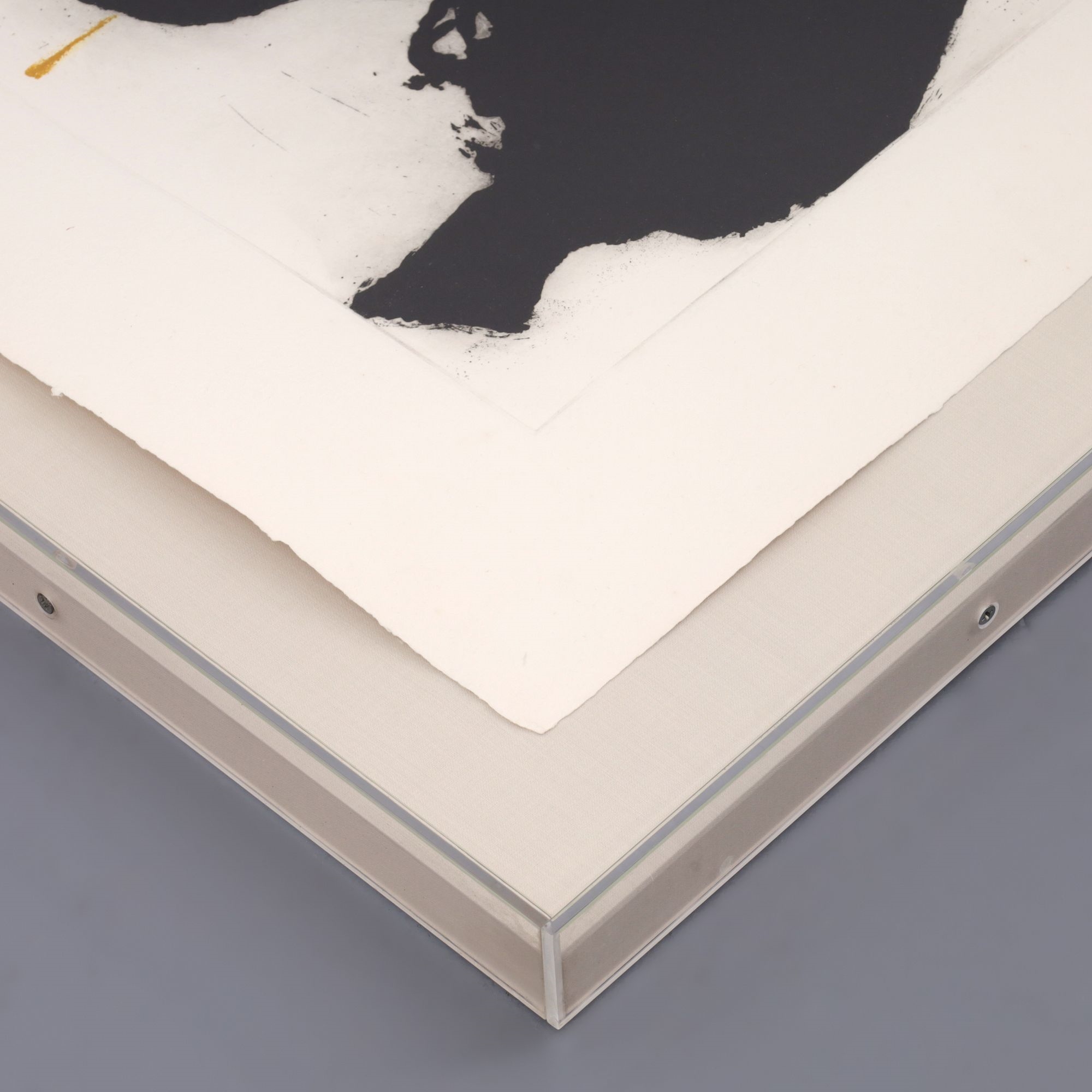 Artwork by Robert Motherwell, RUNNING ELEGY II, YELLOW STATE, Made of Etching And Aquatint In Colors On Hawthorne Of Larroque Handmade Paper