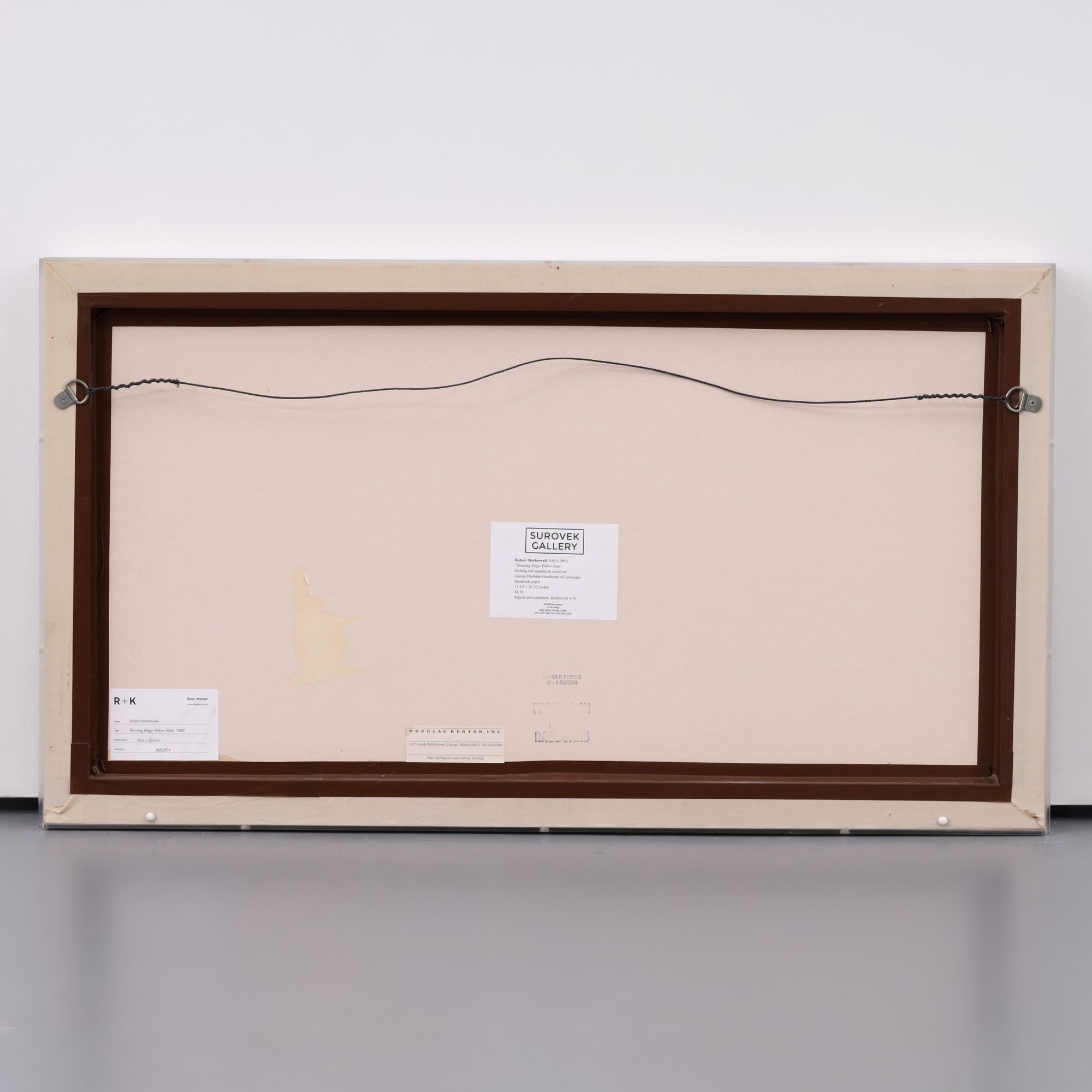 Artwork by Robert Motherwell, RUNNING ELEGY II, YELLOW STATE, Made of Etching And Aquatint In Colors On Hawthorne Of Larroque Handmade Paper