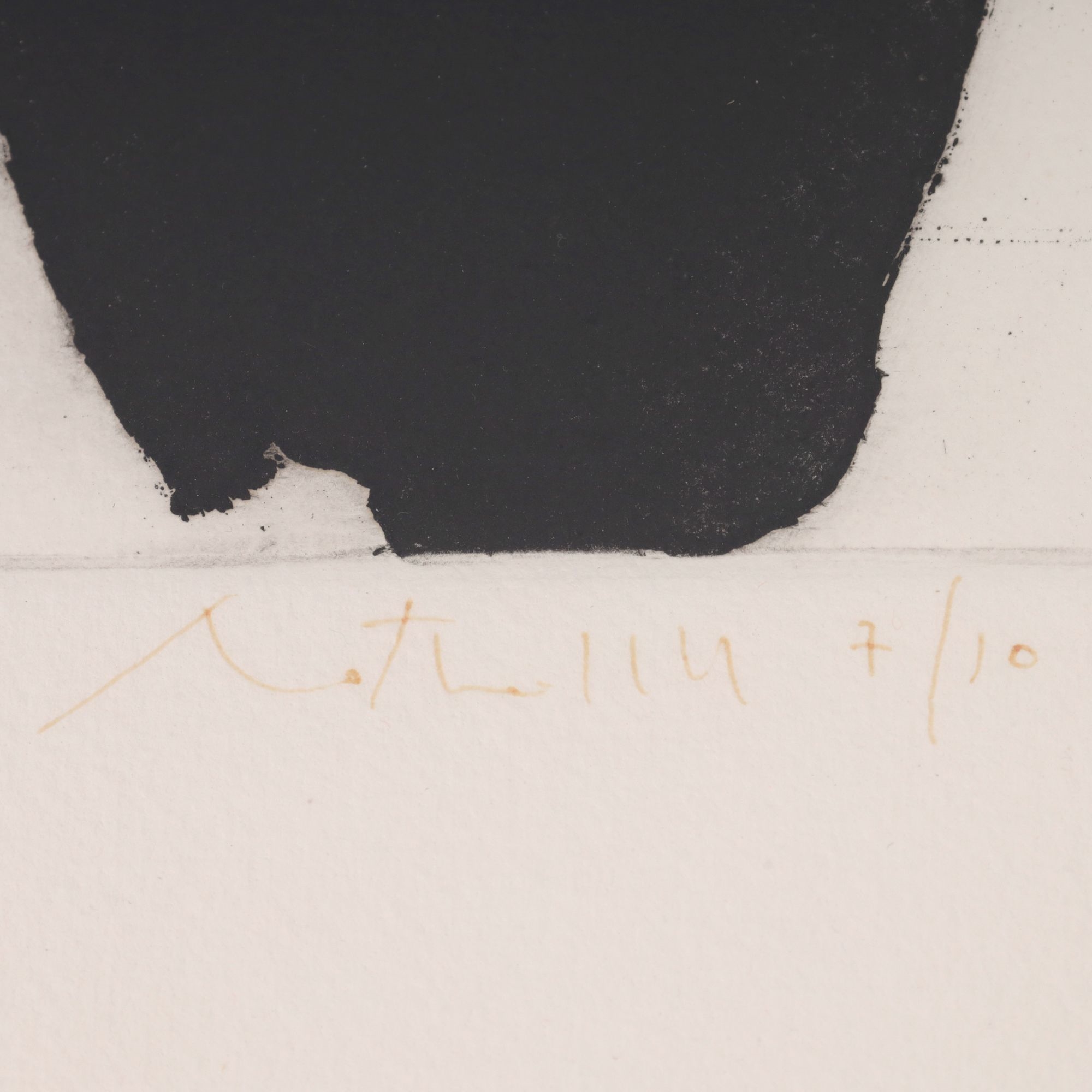 Artwork by Robert Motherwell, RUNNING ELEGY II, YELLOW STATE, Made of Etching And Aquatint In Colors On Hawthorne Of Larroque Handmade Paper