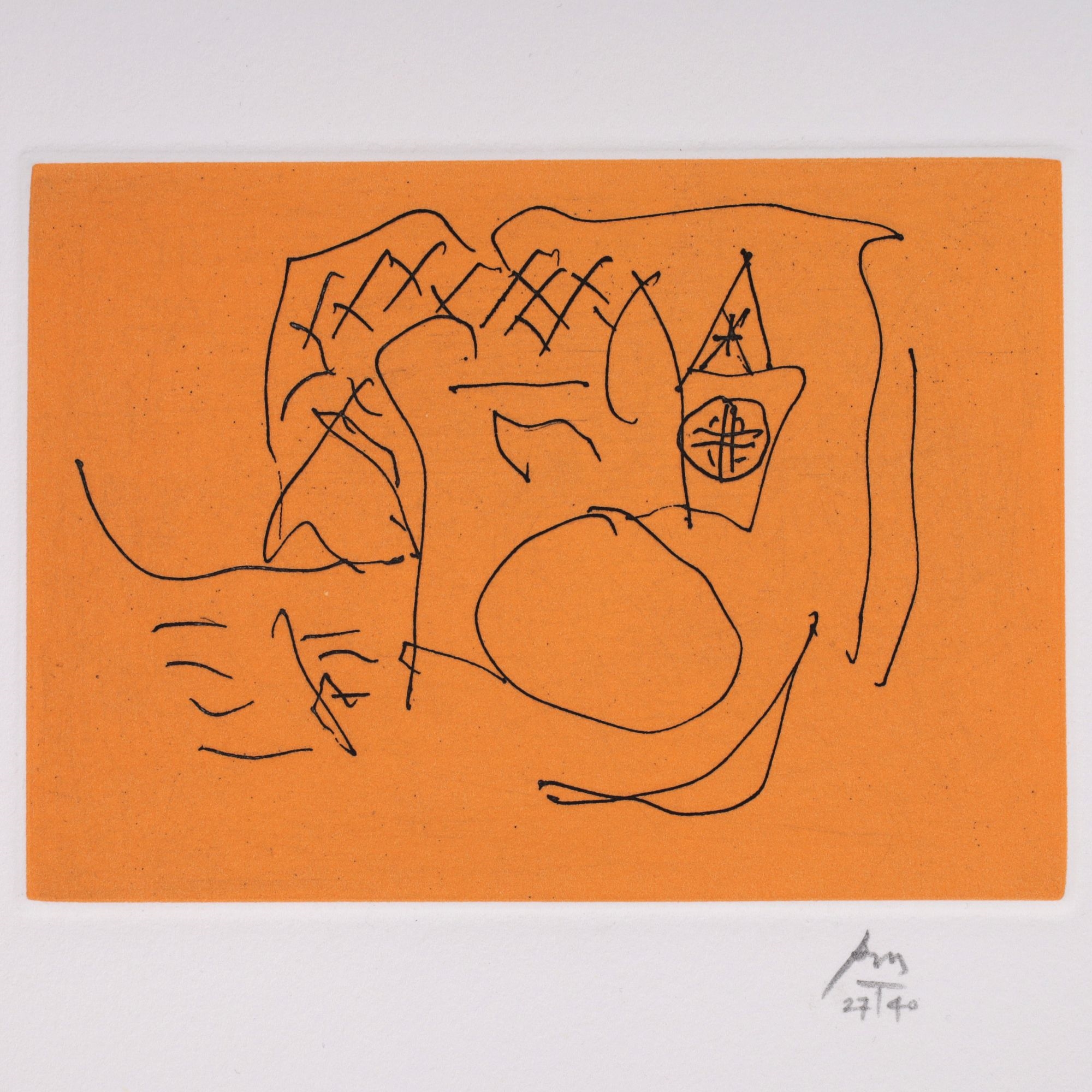 Artwork by Robert Motherwell, STAR OF THE SEA & SKIN THE GOAT, Made of Etching In Color On Johannot Paper