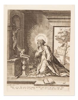 Svatá Kateřina Sienská - Jan Sadeler I