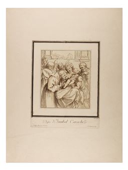 Madonna s dětmi a svatci (podle Carracciho