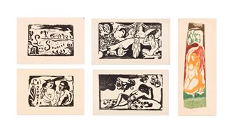 Konvolut 5 grafických listů z Tahiti