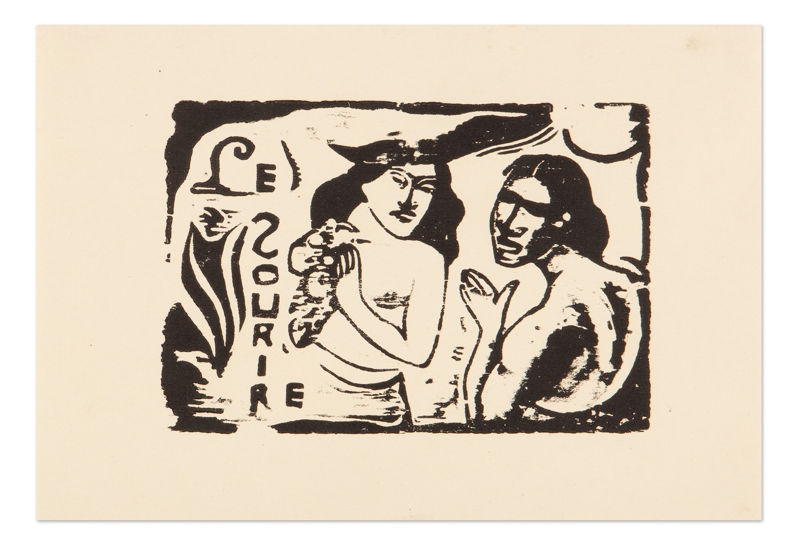 Artwork by Paul Gauguin, Konvolut 5 grafických listů z Tahiti, Made of Dřevoryty Z Původních Desek Nalezených M. R. Štefánikem Na Tahiti V Roce 1910