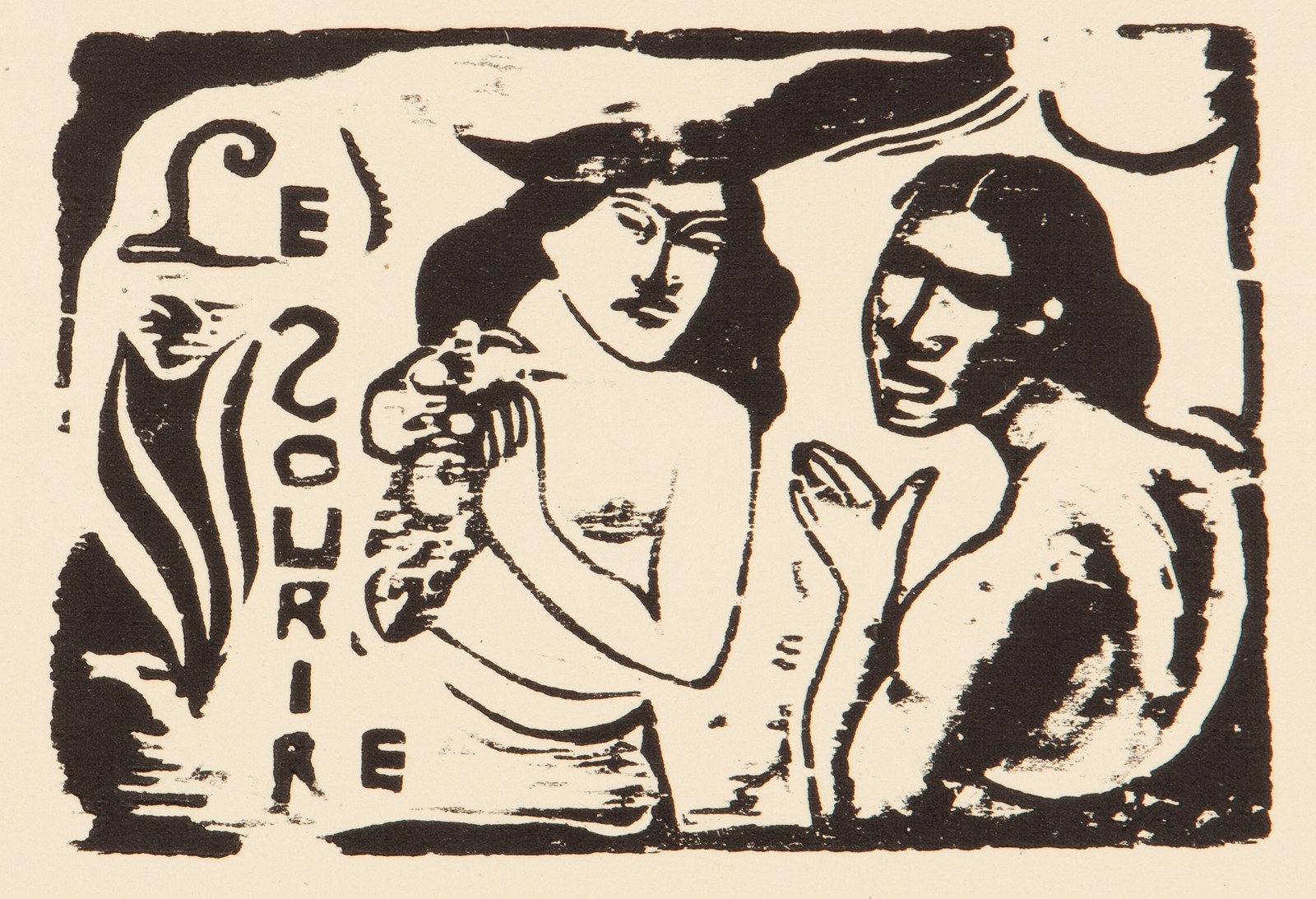 Artwork by Paul Gauguin, Konvolut 5 grafických listů z Tahiti, Made of Dřevoryty Z Původních Desek Nalezených M. R. Štefánikem Na Tahiti V Roce 1910