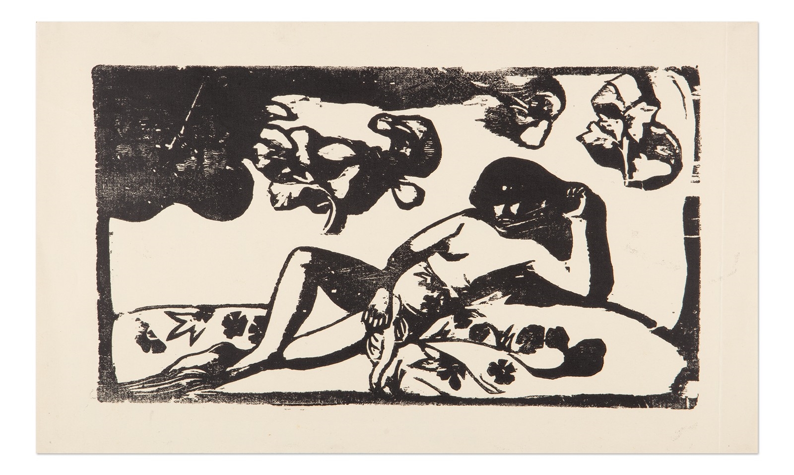 Artwork by Paul Gauguin, Konvolut 5 grafických listů z Tahiti, Made of Dřevoryty Z Původních Desek Nalezených M. R. Štefánikem Na Tahiti V Roce 1910