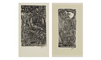 Dva Ex libris - Josef Váchal