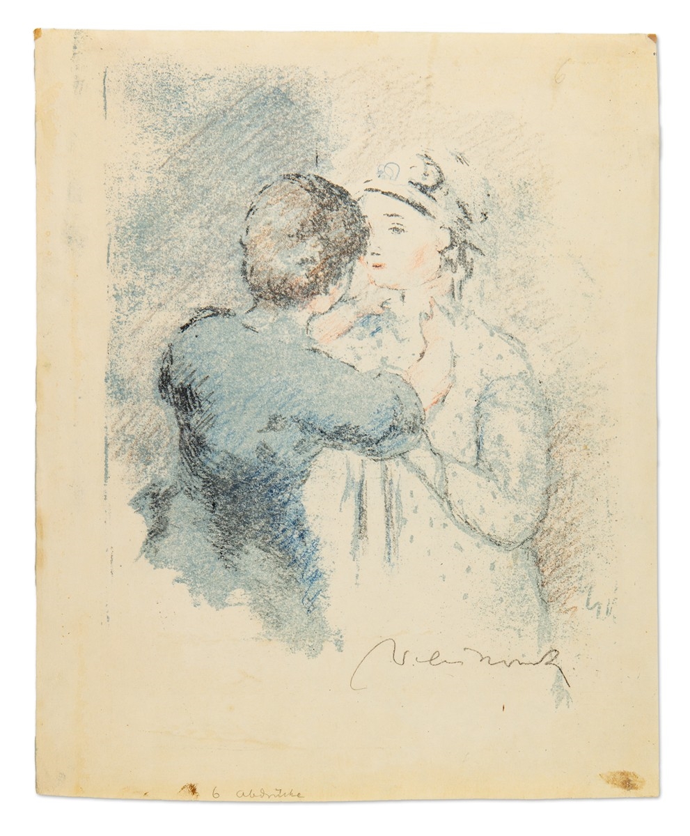 Artwork by Willi Nowak, Matka s dcerou, Made of Barevnã¡ Litografie Na Papã­ÅE