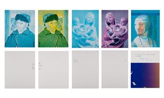 Konvolut pěti novoročenek (PF - Pour Féliciter - Jiří Kolář