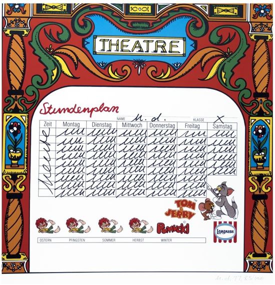 Theatre/Stundenplan - Hanne Darboven