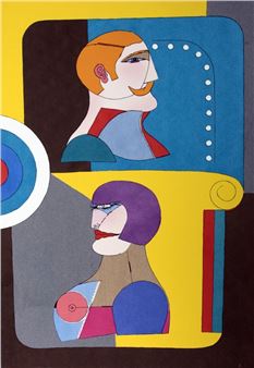 Zwei im Profil - Richard Lindner