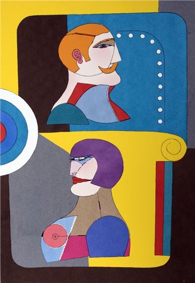 Zwei im Profil - Richard Lindner