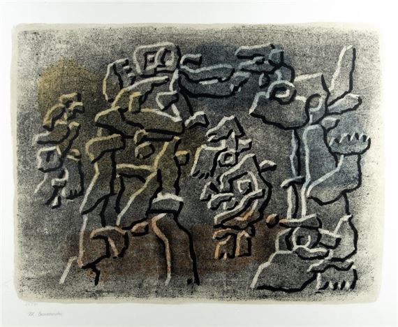 Scheinrelief by Willi Baumeister, 1955