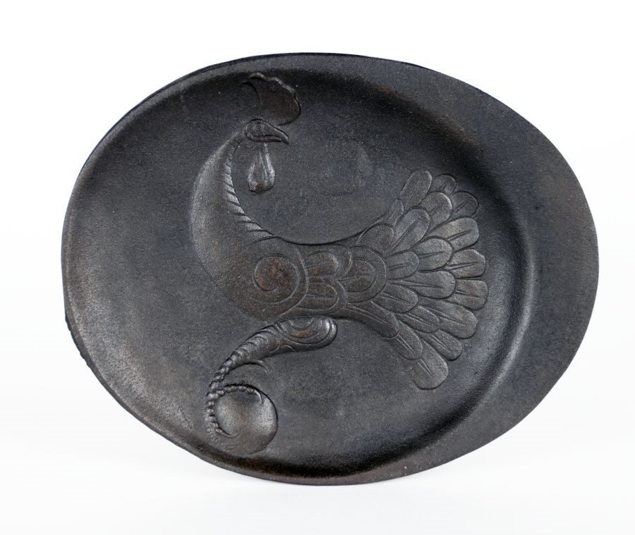 Artwork by Ewald Mataré, Teller mit Hahndekor, Made of Iron Bowl