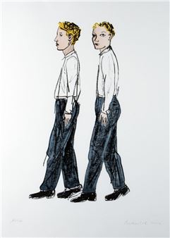 Zwei gehende Männer