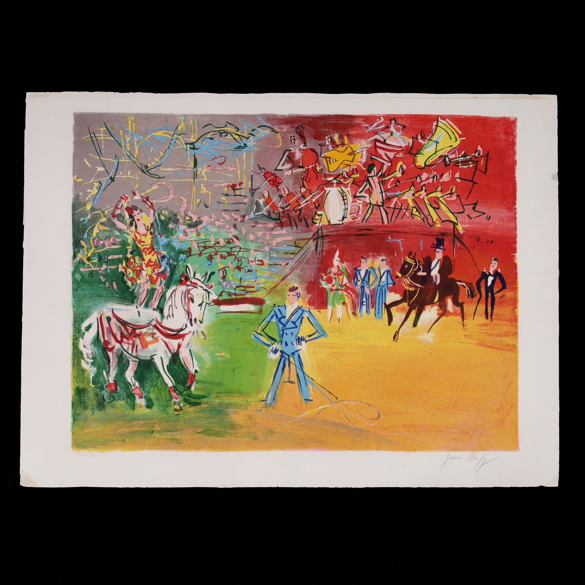 Artwork by Jean Dufy, LE CIRQUE, Made of Lithograph In Colors On Bfk Rives Paper