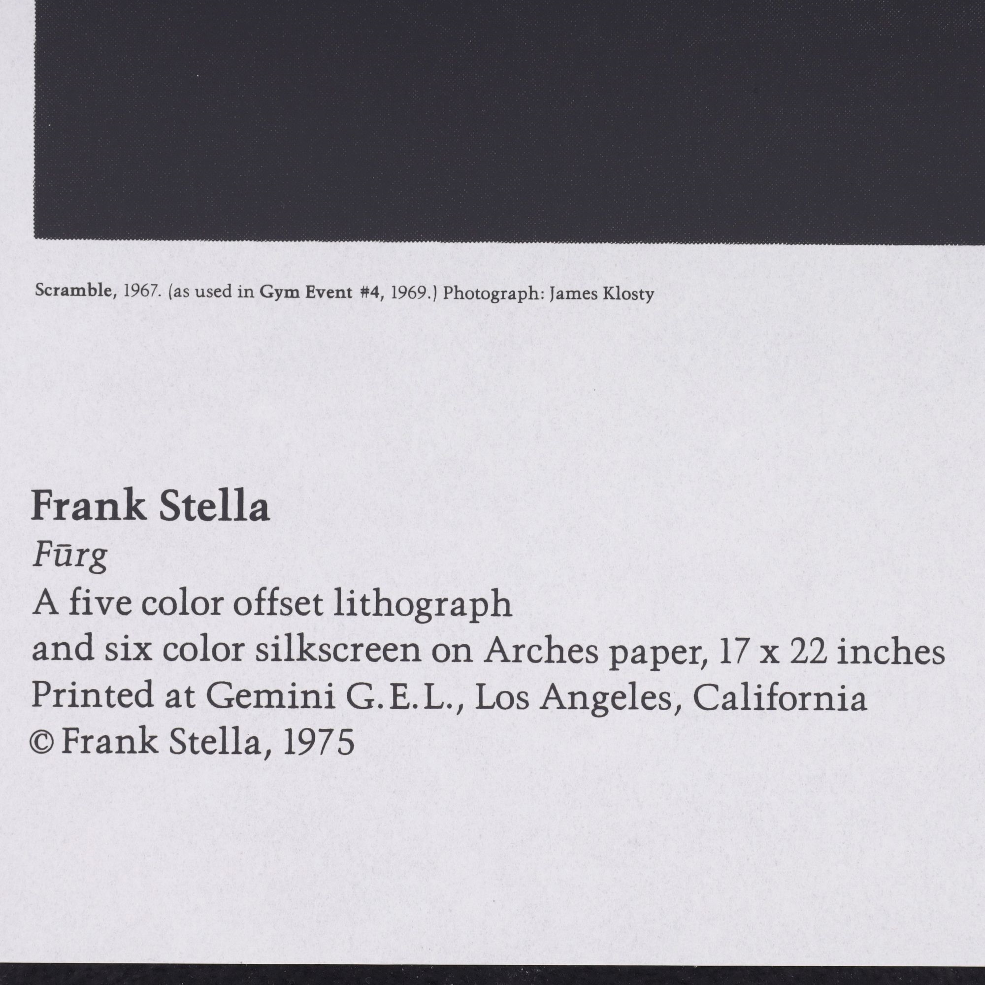 Artwork by Frank Stella, FURG Screenprint & Lithograph, Made of Color Screenprint And Offset Lithograph On Arches Paper