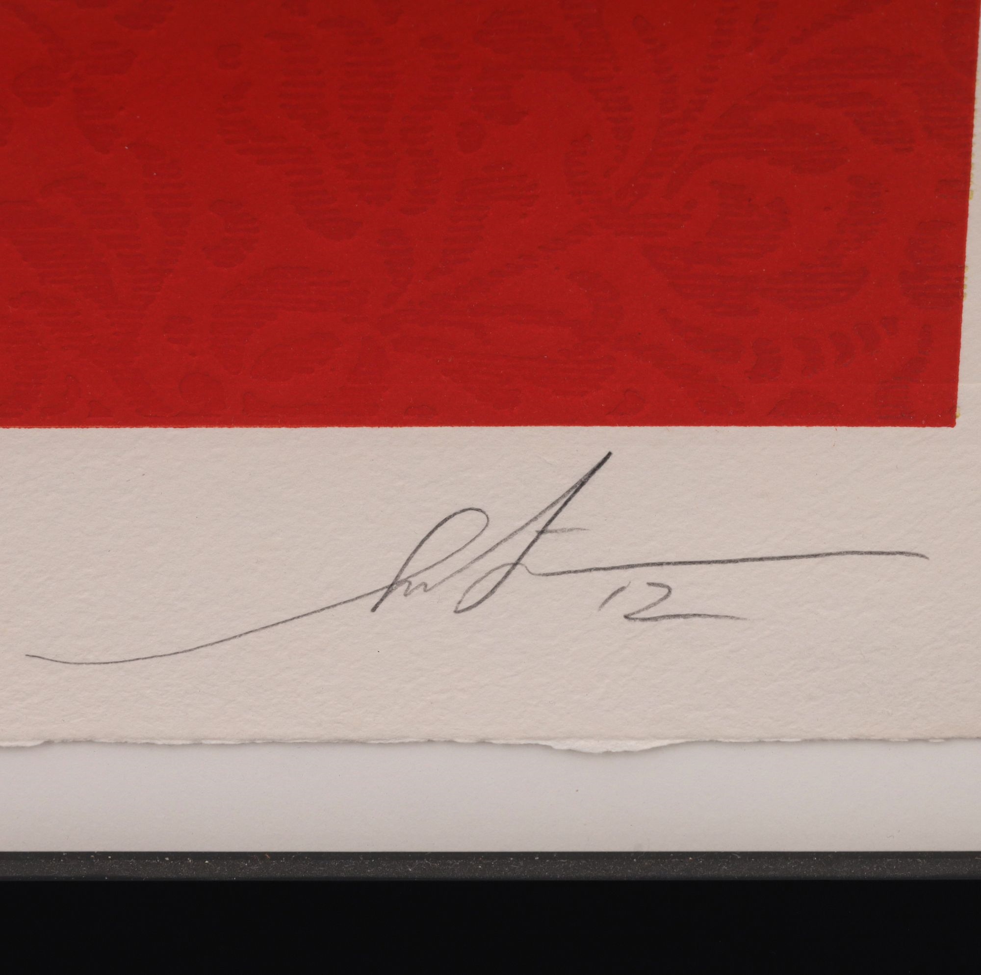 Artwork by Shepard Fairey, DOVE TARGET RED Relief Print, Made of Three-Color Relief Print On Handmade Paper