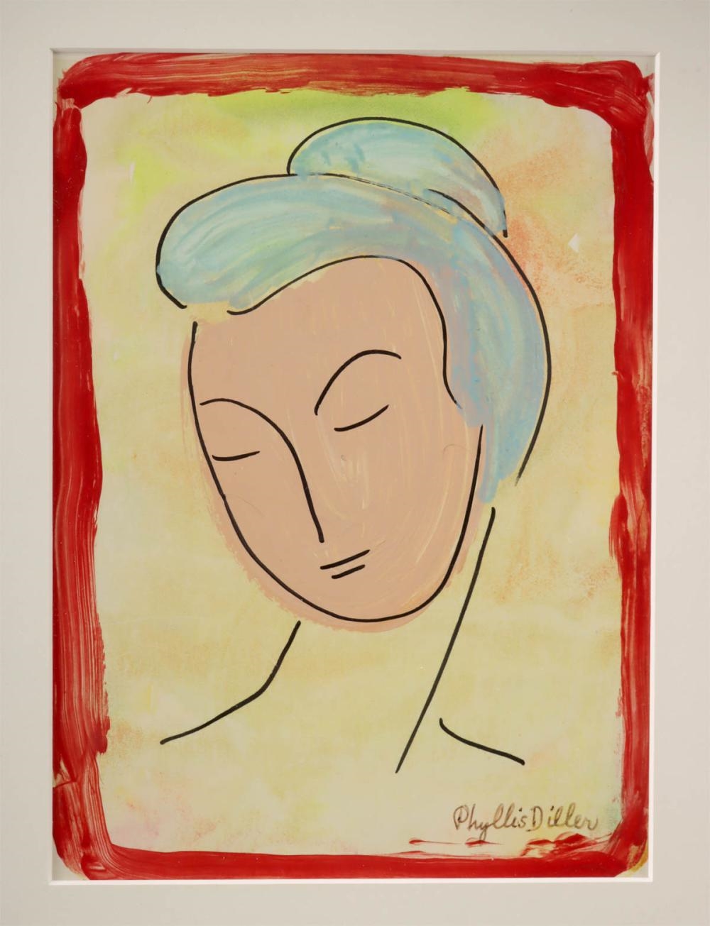 Artwork by Phyllis Diller, Three Phyllis Diller Mixed Medias - Jade, Una, & Anger, Made of Mixed Media