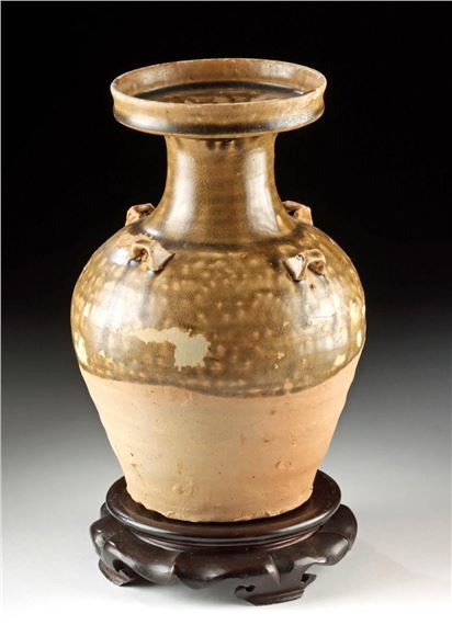 2nd Century Chinese Six Dynasties Glazed Stoneware Vase by Chinese School, 2nd Century
