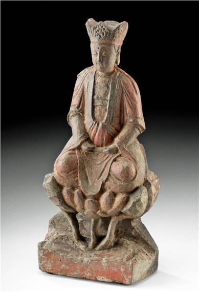 18th C. Chinese Wood Guanyin Consecrated w/ Niche by Chinese School, ca. 18th century CE