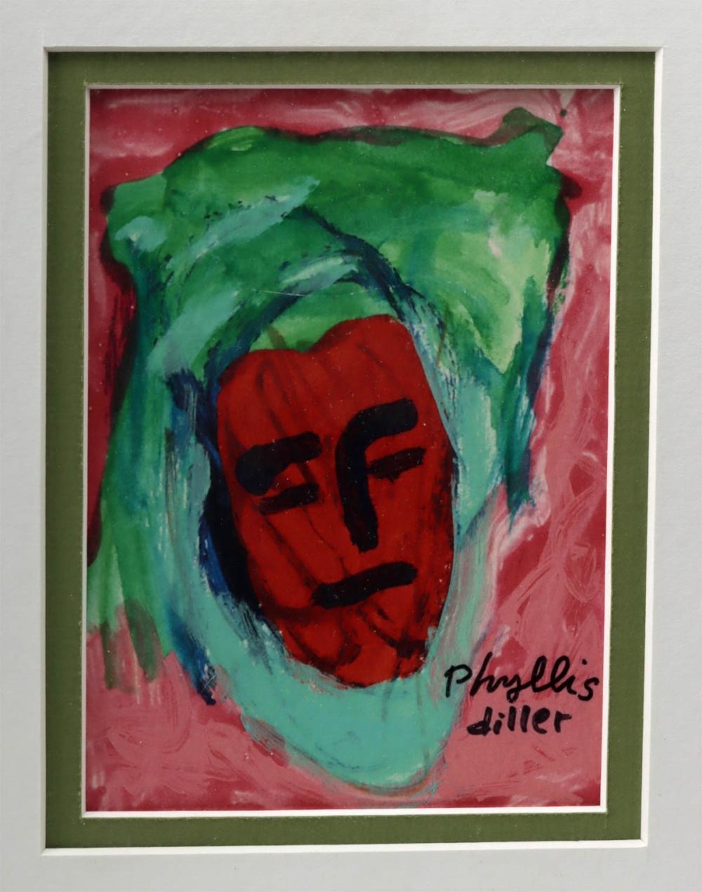 Artwork by Phyllis Diller, Three Phyllis Diller Mixed Medias - Jade, Una, & Anger, Made of Mixed Media