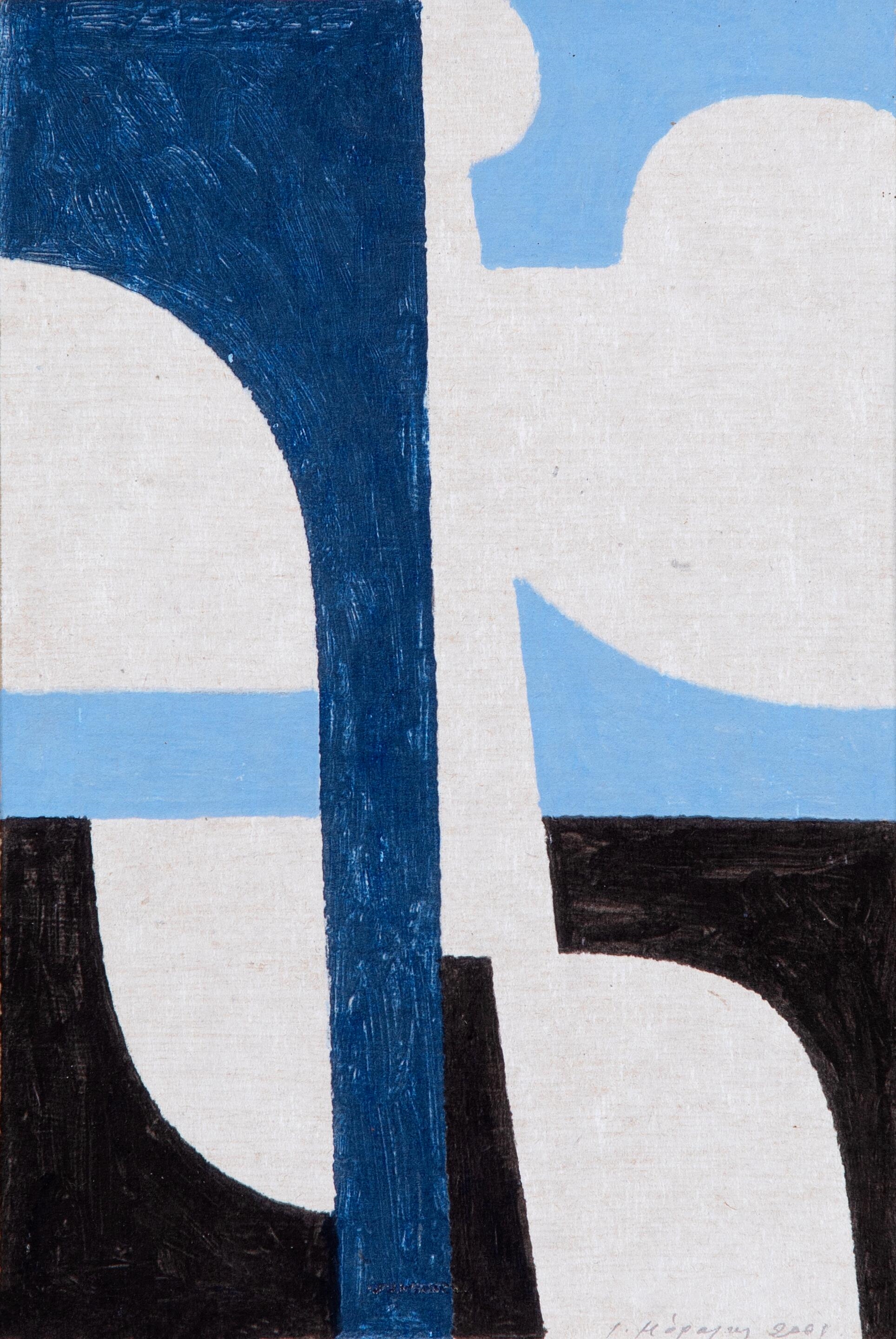 Artwork by Yiannis Moralis, Ange, Made of acrylic on cardboard