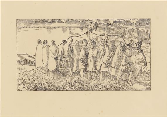 July from A Chatto & Windus Almanack - Stanley Spencer