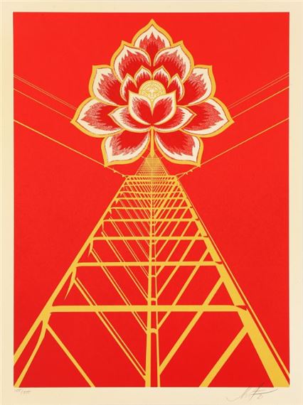 Flower Power (Red - Shepard Fairey