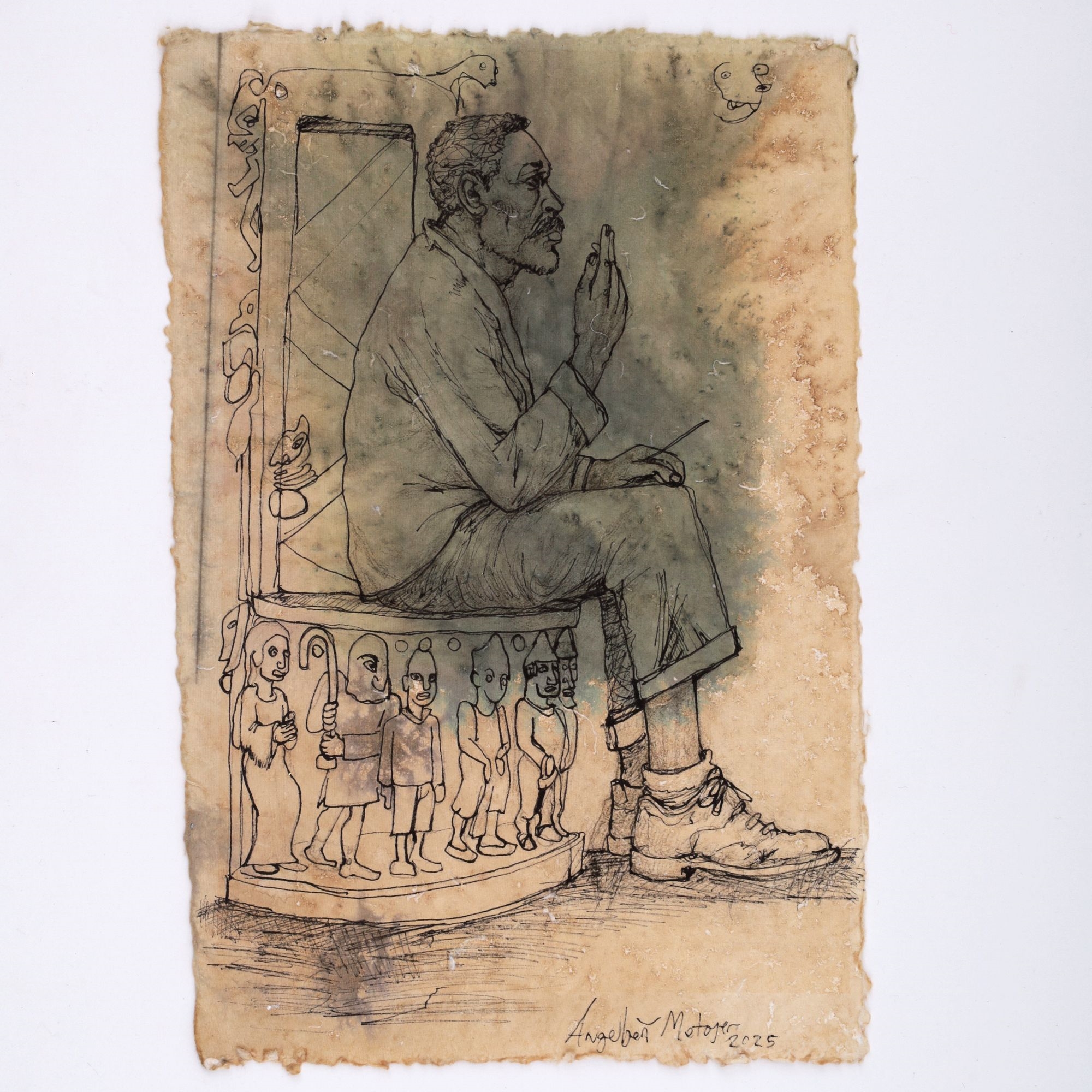 Angelbert Metoyer | UNTITLED Drawing & Mixed Media (2025) | MutualArt