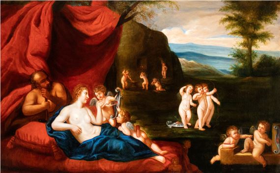 Francesco Albani | Landscape with Venus and Vulcan at rest (17th ...