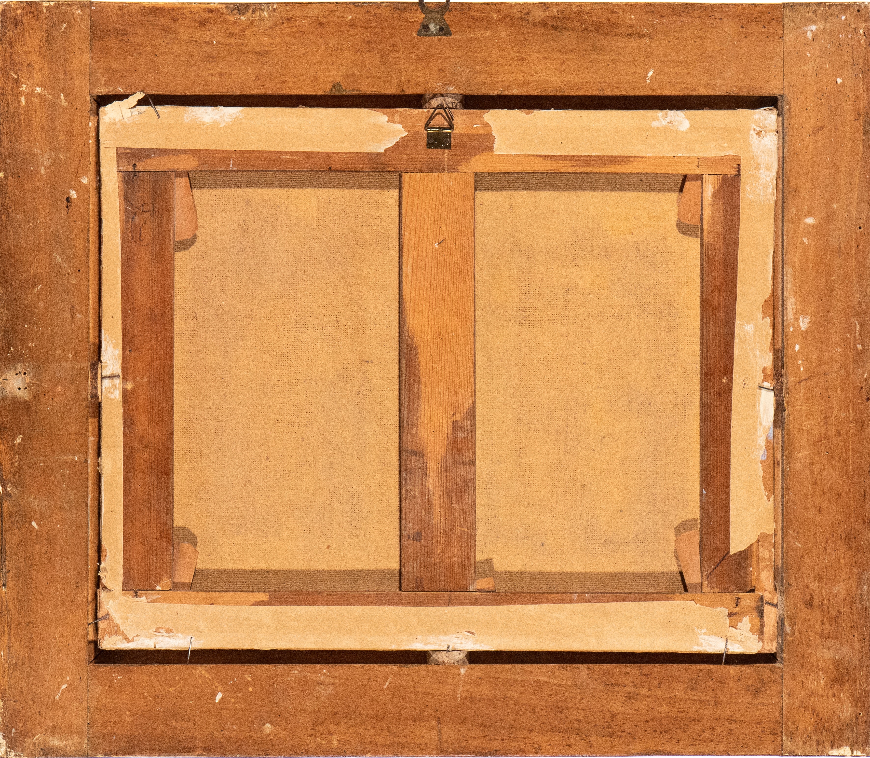 Artwork by Roman School, 19th Century, Votive shrine in the Latium countryside with a view of Ariccia in the background, Made of Oil On Cardboard