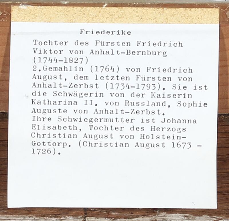 Artwork by German School, 18th Century, Letzte Fürstin von Zerbst, Made of Oil On Canvas