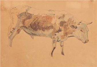 Study of a bull - Johan Thomas Lundbye