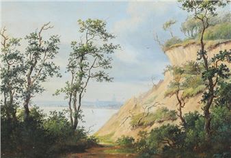 A Danish summer landscape with a view to Aarhus town seen from Risskov - Peter Holm