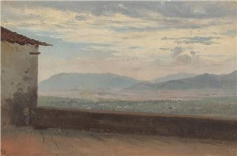 View of the Sabine Mountains north of Tivoli - Niels Anders Bredal
