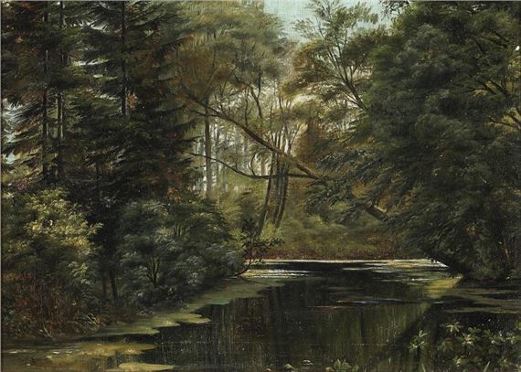 View from a forest lake - Peter Christian Thamsen Skovgaard