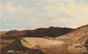 A hilly moorland landscape - Frederik Carl Julius Kraft