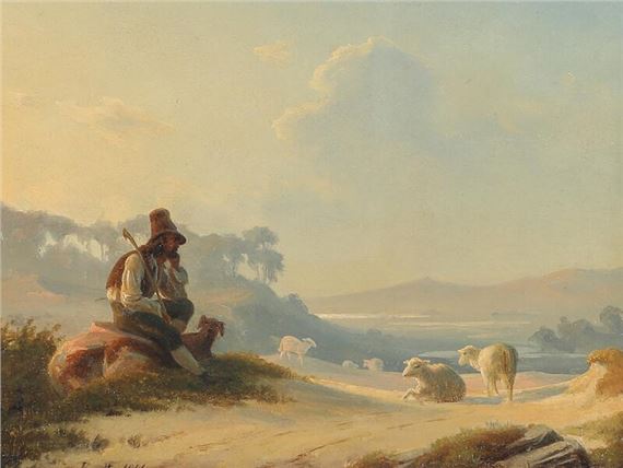 Italian Shepherd by Frederik Carl Julius Kraft, 1846