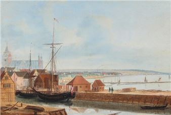 View over Aarhus harbor with a glimpse of the Cathedral - Peter Holm