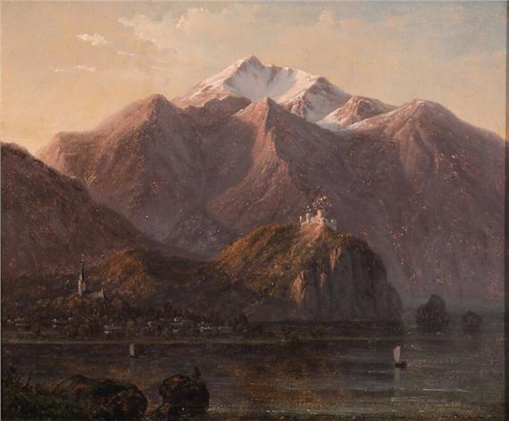 A view of Lake Lucerne - Anton Edvard Kieldrup