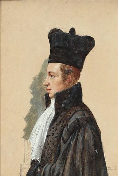 Study of a cardinal in profile